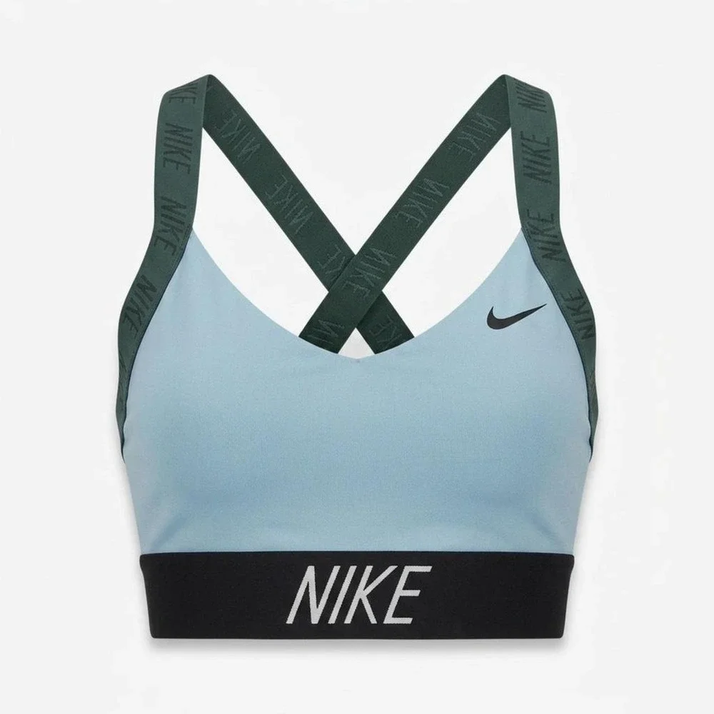 NIKE baby blue and army green small sports bra